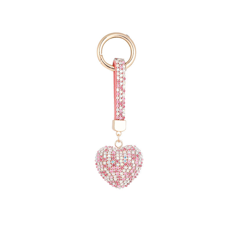 Wholesale Zinc Alloy Diamond Heart Keychain